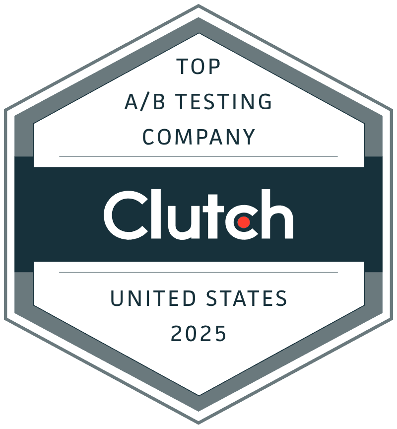 Clutch Top A/B Testing Company US 2025 certificate